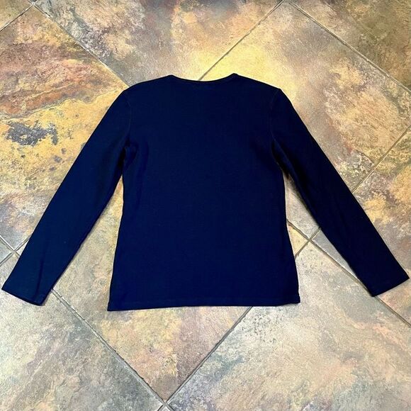 Lauren Ralph Lauren Blue Crew Neck Sweater PL - Picture 11 of 11